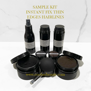 Wholesale Natural Undetectable Hair Thickening Building Fiber Unisex 0.9oz (MOQ 30 sets) with Applicator Set for instantly fuller and thicker looking edges hairlines (mix variations available)