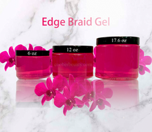 Load image into Gallery viewer, Wholesale strong hold flake free Edge Braid Gel 6oz (MOQ 32qty) for edges and braids locs and twists (mix variations available)
