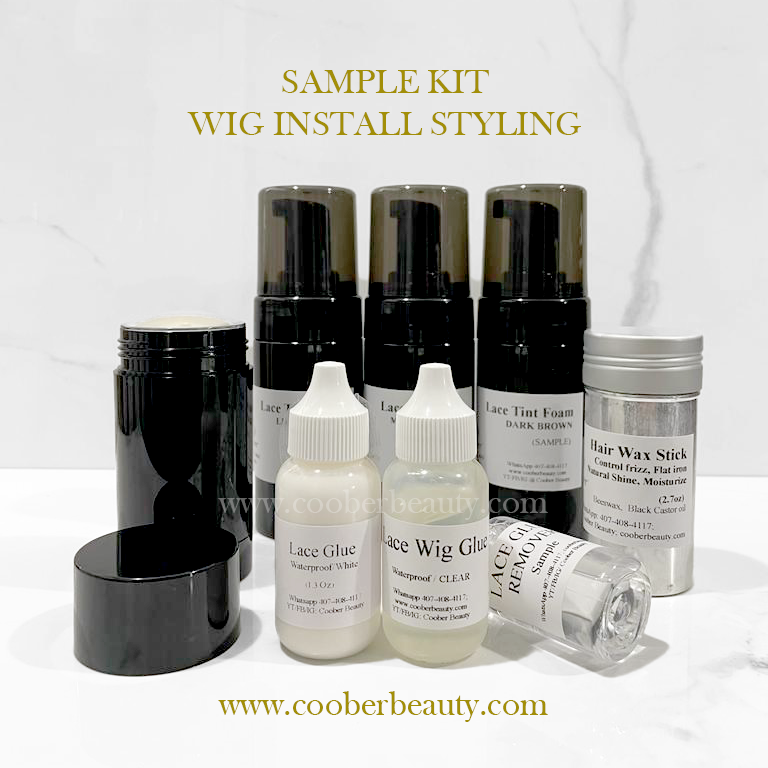 Sample Kit Frontal Wig Install & Styling (12 samples, FREE Shipping) –  Coober Beauty