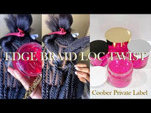 Load and play video in Gallery viewer, Wholesale strong hold flake free Edge Braid Gel 6oz (MOQ 32qty) for edges and braids locs and twists (mix variations available)
