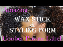 Load and play video in Gallery viewer, Private label wholesale natural Hair Wax Stick Sleek Stick 2.7oz with beeswax and castor oil for Afro-textured curly and coarse and kinky and coily natural hair and wig styling
