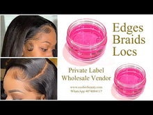 Load and play video in Gallery viewer, Wholesale strong hold flake free Edge Braid Gel 6oz (MOQ 32qty) for edges and braids locs and twists (mix variations available)
